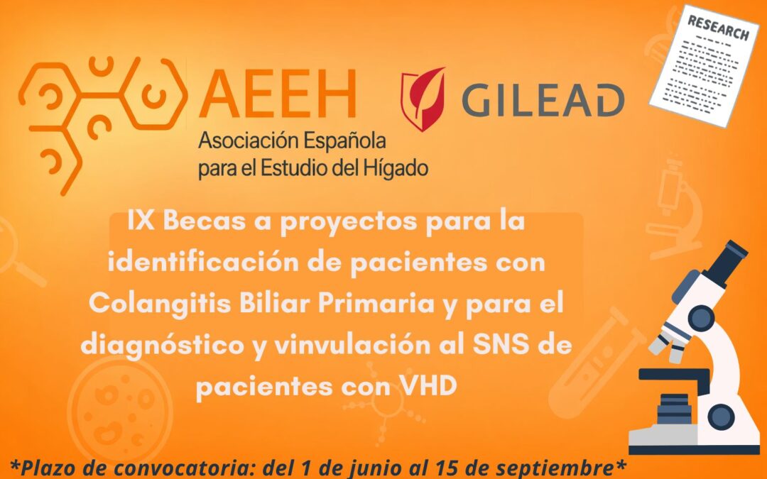 Convocada la 9ª edición de las Becas Gilead-AEEH, a proyectos de identificación de pacientes con CBP y virus de la hepatitis D