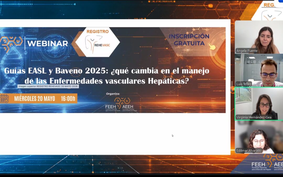 Éxito del webinar RehVasc sobre avances en el manejo de las enfermedades vasculares hepáticas, con 480 inscritos