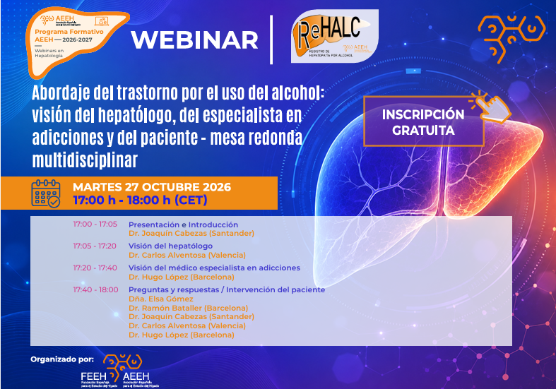 Nuevo webinar gratuito del Registro ReHALC sobre el abordaje del trastorno por uso de alcohol